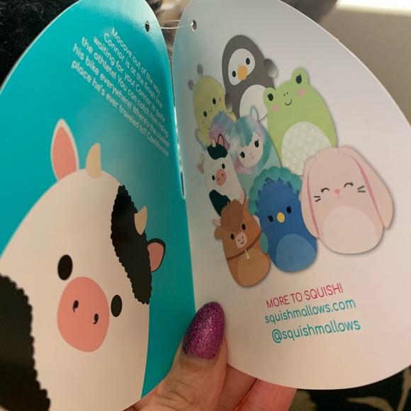 Connor the fuzzy cow Squishmallow! 16 inch - Picture 2 of 2